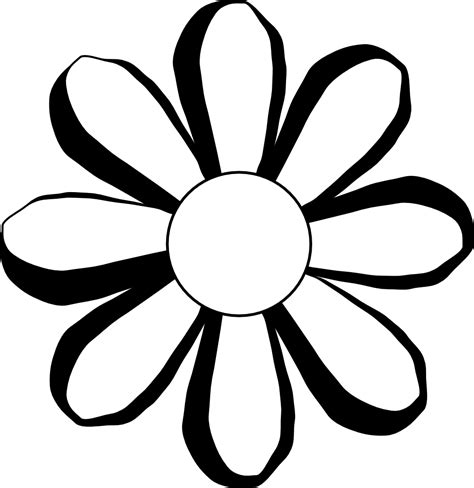 23 Flower Clipart Black and White! .